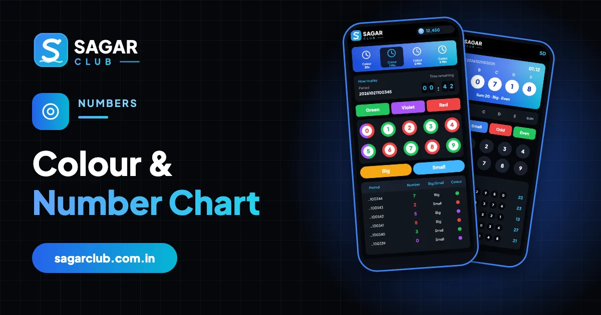 Sagar Club Colour Chart guide