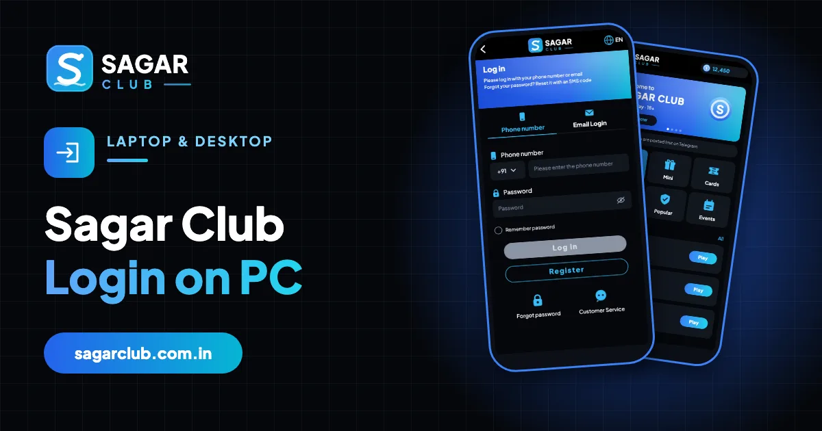 Sagar Club Login on PC guide
